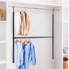 image:imageSimple Houseware Adjustable Closet Hanging Rod WhiteBlack