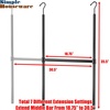 image:imageSimple Houseware Adjustable Closet Hanging Rod WhiteBlack