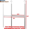 image:imageSimple Houseware Adjustable Closet Hanging Rod WhiteChrome