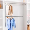image:imageSimple Houseware Adjustable Closet Hanging Rod WhiteChrome