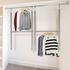 image:imageSimple Houseware Adjustable Closet Hanging Rod WhiteChrome