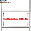 image:imageSimple Houseware Adjustable Closet Hanging Rod WhiteChrome
