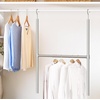image:imageSimple Houseware Adjustable Closet Hanging Rod WhiteChrome