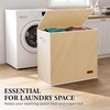 image:imageSimple Houseware Double Laundry Hamper with Lid amp Removable Bags BlackBeige