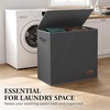 image:imageSimple Houseware Double Laundry Hamper with Lid amp Removable Bags BlackDark Grey