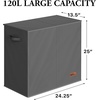 image:imageSimple Houseware Double Laundry Hamper with Lid amp Removable Bags BlackDark Grey
