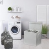 image:imageSimple Houseware Double Laundry Hamper with Lid amp Removable Bags BlackGrey