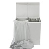 image:imageSimple Houseware Double Laundry Hamper with Lid amp Removable Bags BlackGrey