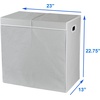 image:imageSimple Houseware Double Laundry Hamper with Lid amp Removable Bags BlackGrey