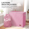 image:imageSimple Houseware Double Laundry Hamper with Lid amp Removable Bags BlackPink