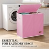 image:imageSimple Houseware Double Laundry Hamper with Lid amp Removable Bags BlackPink