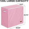 image:imageSimple Houseware Double Laundry Hamper with Lid amp Removable Bags BlackPink