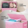 image:imageSimple Houseware Double Laundry Hamper with Lid amp Removable Bags BlackPink