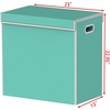 image:imageSimple Houseware Double Laundry Hamper with Lid amp Removable Bags BlackTurquoise