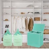 image:imageSimple Houseware Double Laundry Hamper with Lid amp Removable Bags BlackTurquoise