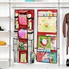 image:imageSimple Houseware DoubleSided Hanging Gift Wrap Organizer Red Set of 1Red