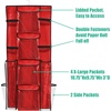 image:imageSimple Houseware DoubleSided Hanging Gift Wrap Organizer Red Set of 1Red