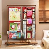 image:imageSimple Houseware DoubleSided Hanging Gift Wrap Organizer Red Set of 1Red