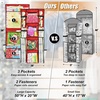 image:imageSimple Houseware DoubleSided Hanging Gift Wrap Organizer Red Set of 1Red