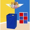 image:imageSimple Houseware Foldable Closet Laundry Hamper Basket BlackDark Blue