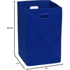 image:imageSimple Houseware Foldable Closet Laundry Hamper Basket BlackDark Blue