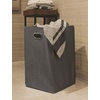 image:imageSimple Houseware Foldable Closet Laundry Hamper Basket BlackDark Grey
