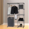 image:imageSimple Houseware Foldable Closet Laundry Hamper Basket BlackDark Grey