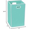 image:imageSimple Houseware Foldable Closet Laundry Hamper Basket BlackTurquoise