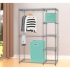 image:imageSimple Houseware Foldable Closet Laundry Hamper Basket BlackTurquoise