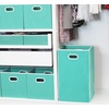 image:imageSimple Houseware Foldable Closet Laundry Hamper Basket BlackTurquoise