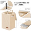 image:imageSimple Houseware Foldable Laundry Hamper Basket with Lid and Bag Dark GrayBeige