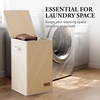 image:imageSimple Houseware Foldable Laundry Hamper Basket with Lid and Bag Dark GrayBeige