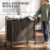 image:imageSimple Houseware Heavy Duty 3Bag Laundry Sorter Rolling Cart AssortedBronze