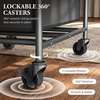 image:imageSimple Houseware Heavy Duty 3Bag Laundry Sorter Rolling Cart AssortedDark Grey