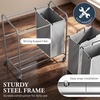 image:imageSimple Houseware Heavy Duty 3Bag Laundry Sorter Rolling Cart AssortedSilver