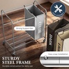 image:imageSimple Houseware Heavy Duty 3Bag Laundry Sorter Rolling Cart AssortedSilverAssorted