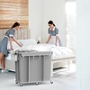 image:imageSimple Houseware Large 2 Section Rolling Laundry Cart Heavy Duty 265L
