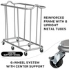 image:imageSimple Houseware Large 2 Section Rolling Laundry Cart Heavy Duty 265L