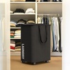 image:imageSimple Houseware Large 82L Laundry Basket with Wheels and Handles BlackBlack