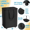 image:imageSimple Houseware Large 82L Laundry Basket with Wheels and Handles BlackBlack