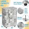 image:imageSimple Houseware Large 82L Laundry Basket with Wheels and Handles BlackGray