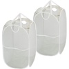 image:imageSimple Houseware Mesh PopUp Laundry Hamper with Side Pocket 2 Pack BlackGray
