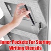 image:imageSimple Houseware Over the Door Hanging Wall File Organizer GreyStandard Clear Window Pockets