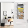 image:imageSimple Houseware Over the Door Hanging Wall File Organizer GreyStandard Clear Window Pockets
