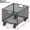 image:imageSimple Houseware Stackable Mesh Hanging Rolling File Cart Black