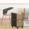 image:imageSimple Houseware Stackable Mesh Hanging Rolling File Cart Black