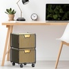 image:imageSimple Houseware Stackable Mesh Hanging Rolling File Cart Black