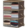 image:imageSimple Houseware 3 Pack Foldable Clothing Storage Box with Clear WindowBrown