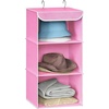 image:imageSimple Houseware 3 Shelf Hanging Closet Organizer GrayPink