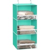 image:imageSimple Houseware 3 Shelf Hanging Closet Organizer GrayTurquoise